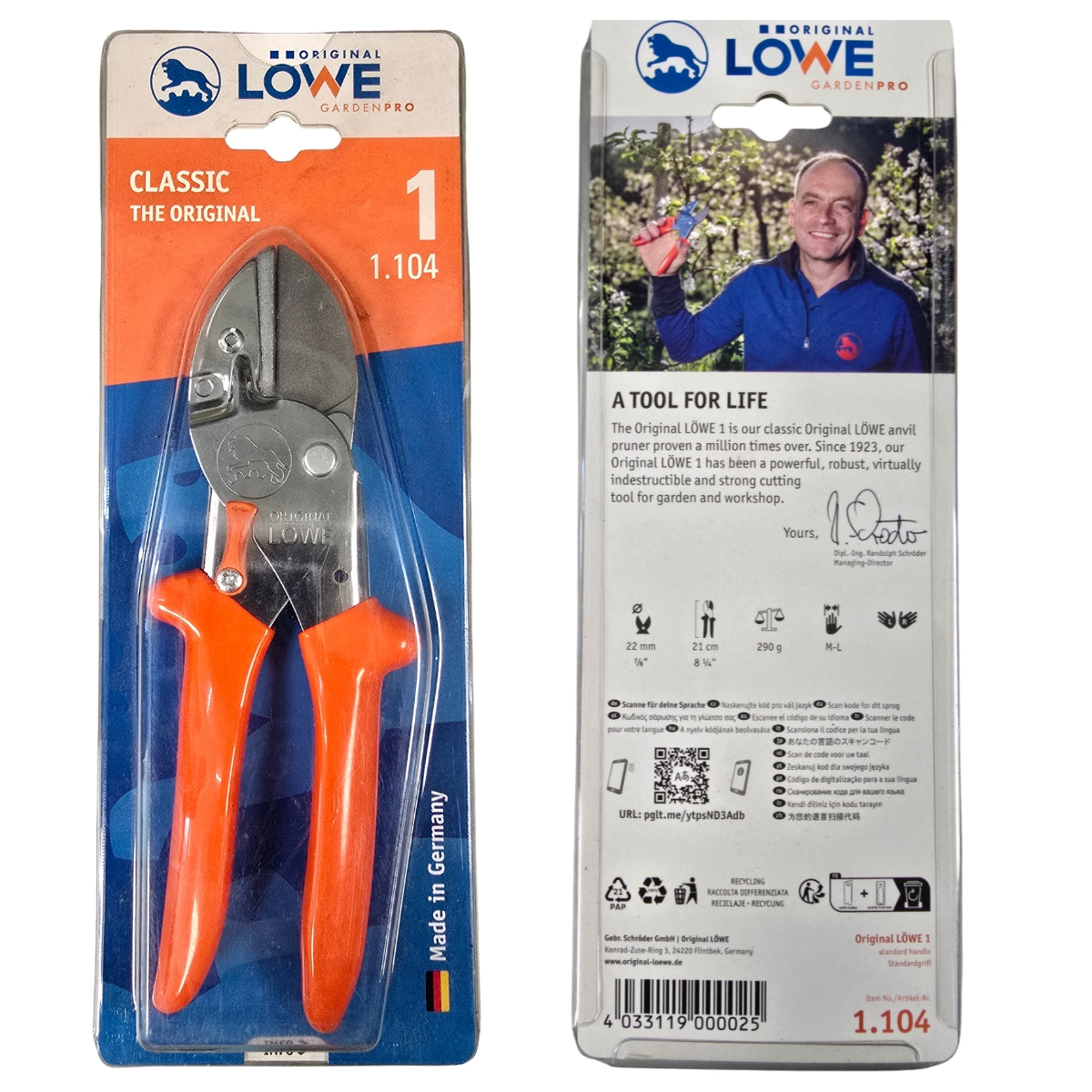 LÖWE No.1 Heavy-Duty Anvil Secateurs 25mm | 1.104 | GT170