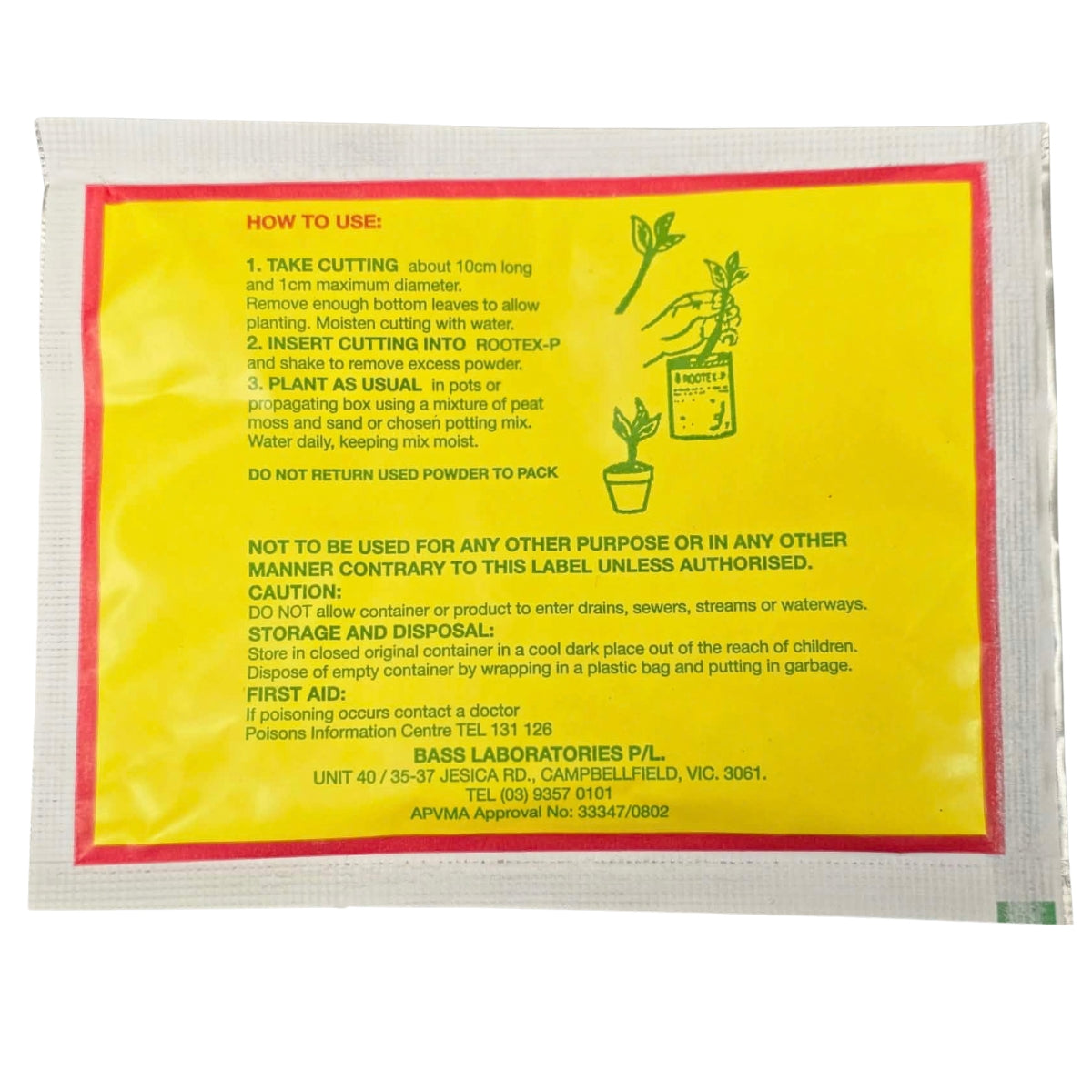Rootex-P Plant Cutting Powder 18g | 3000ppm IBA Rooting Hormone