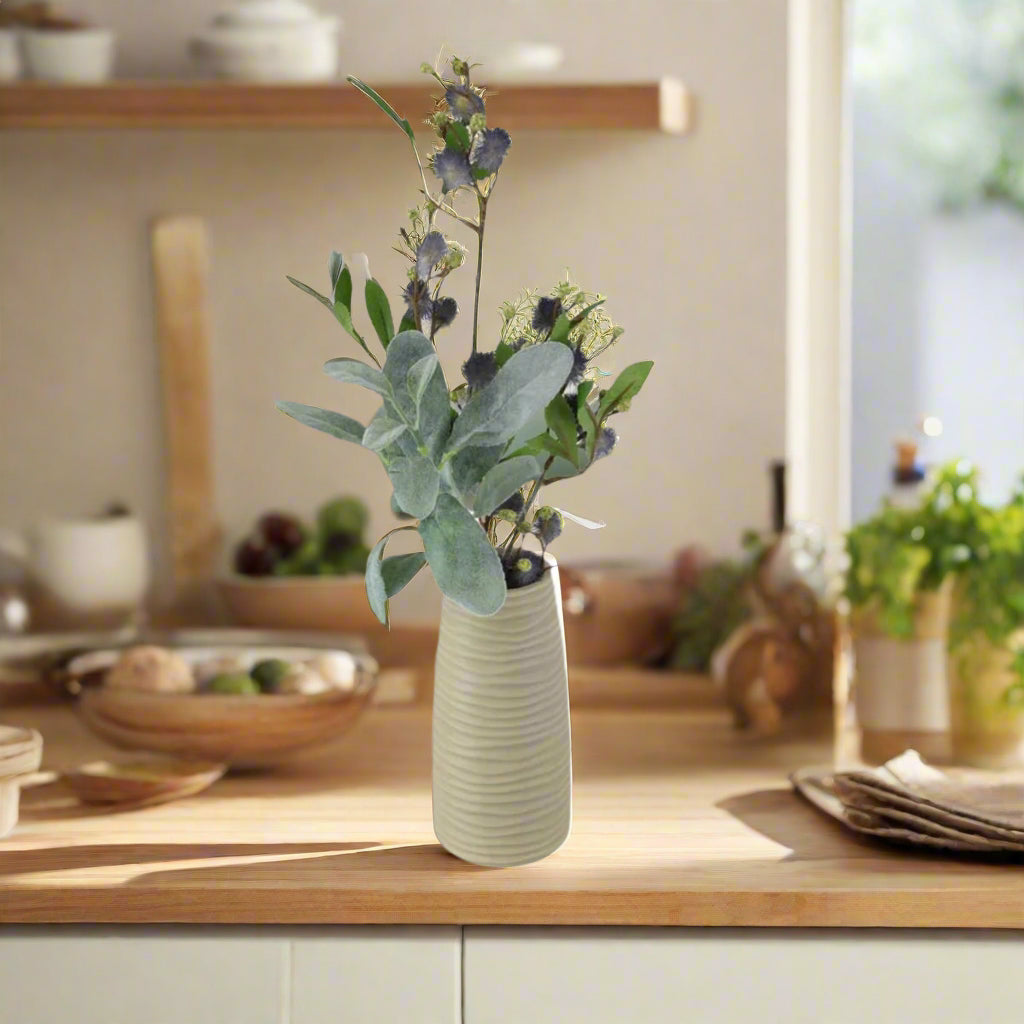 20cm Rippled Vase Camel Colour - Oldboy&