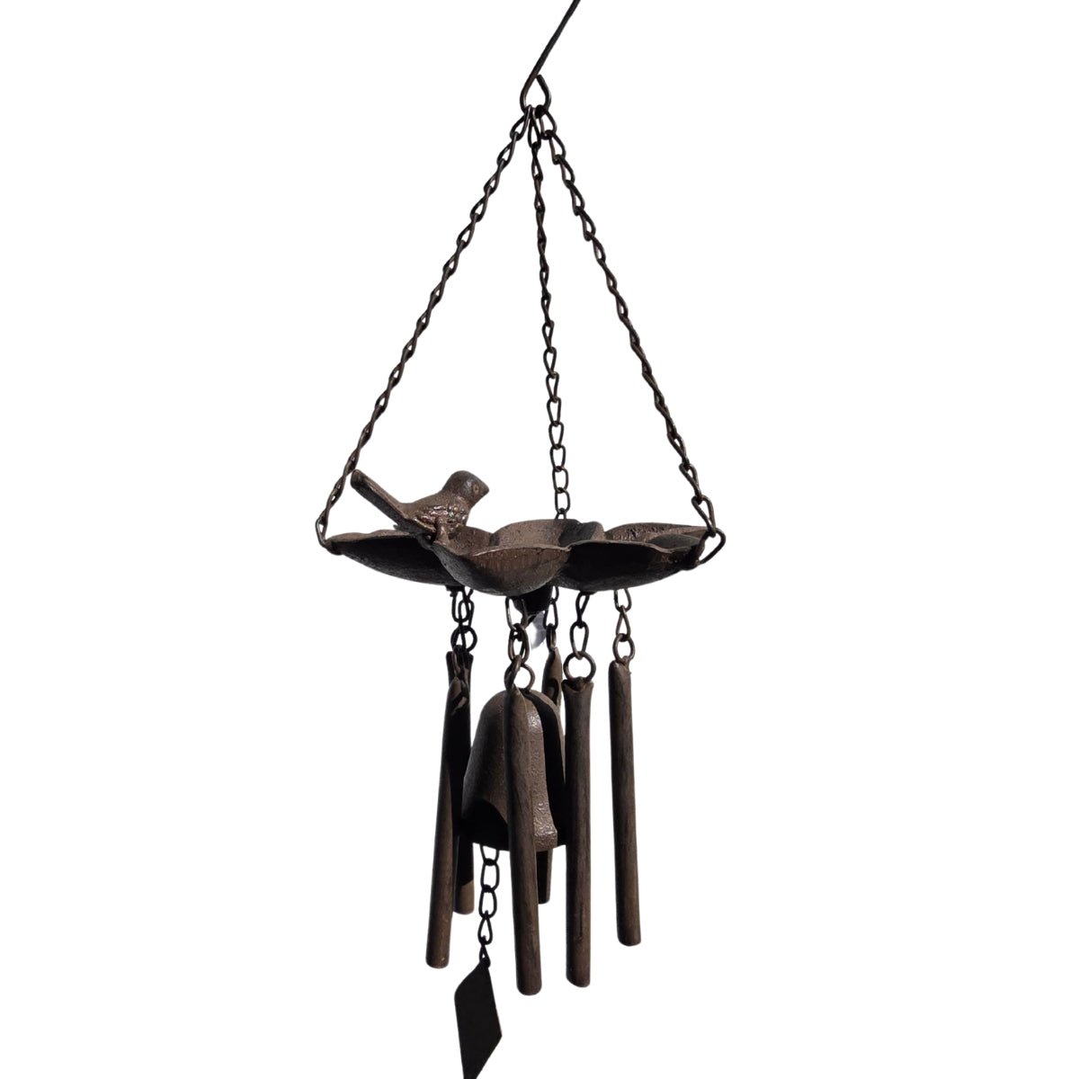 48cm Cast Iron Bird Feeder Chime With Bell - Oldboy&