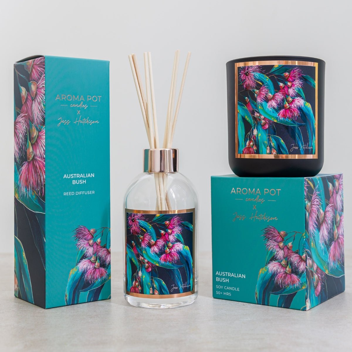 50+Hrs Soy Candle & 200ml Reed Diffuser - Australian Bush - Oldboy&