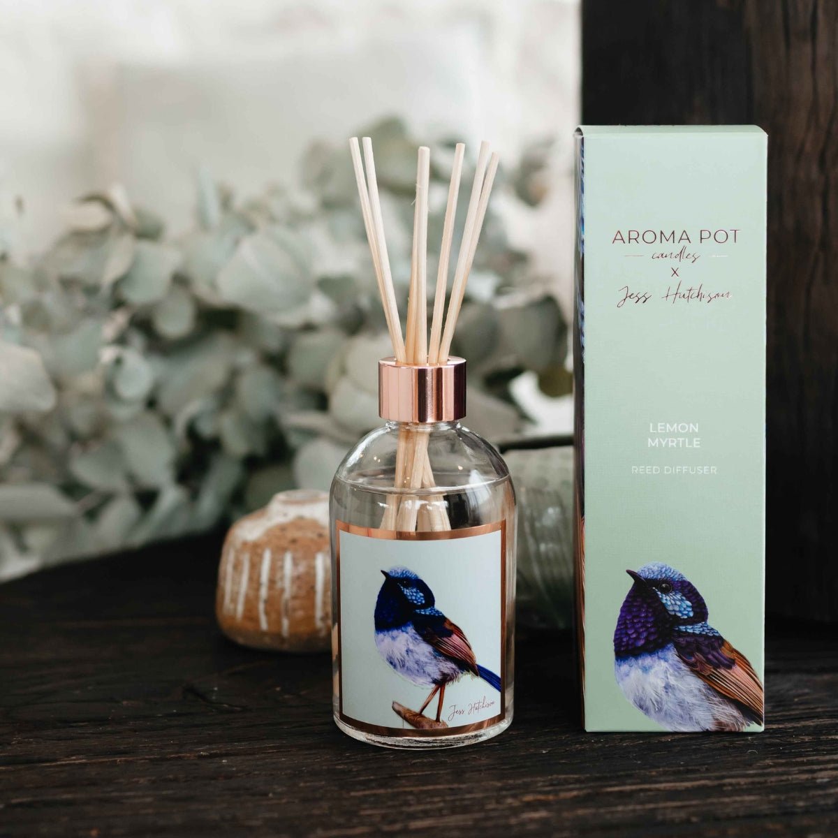50+Hrs Soy Candle & 200ml Reed Diffuser - Lemon Myrtle - Oldboy&