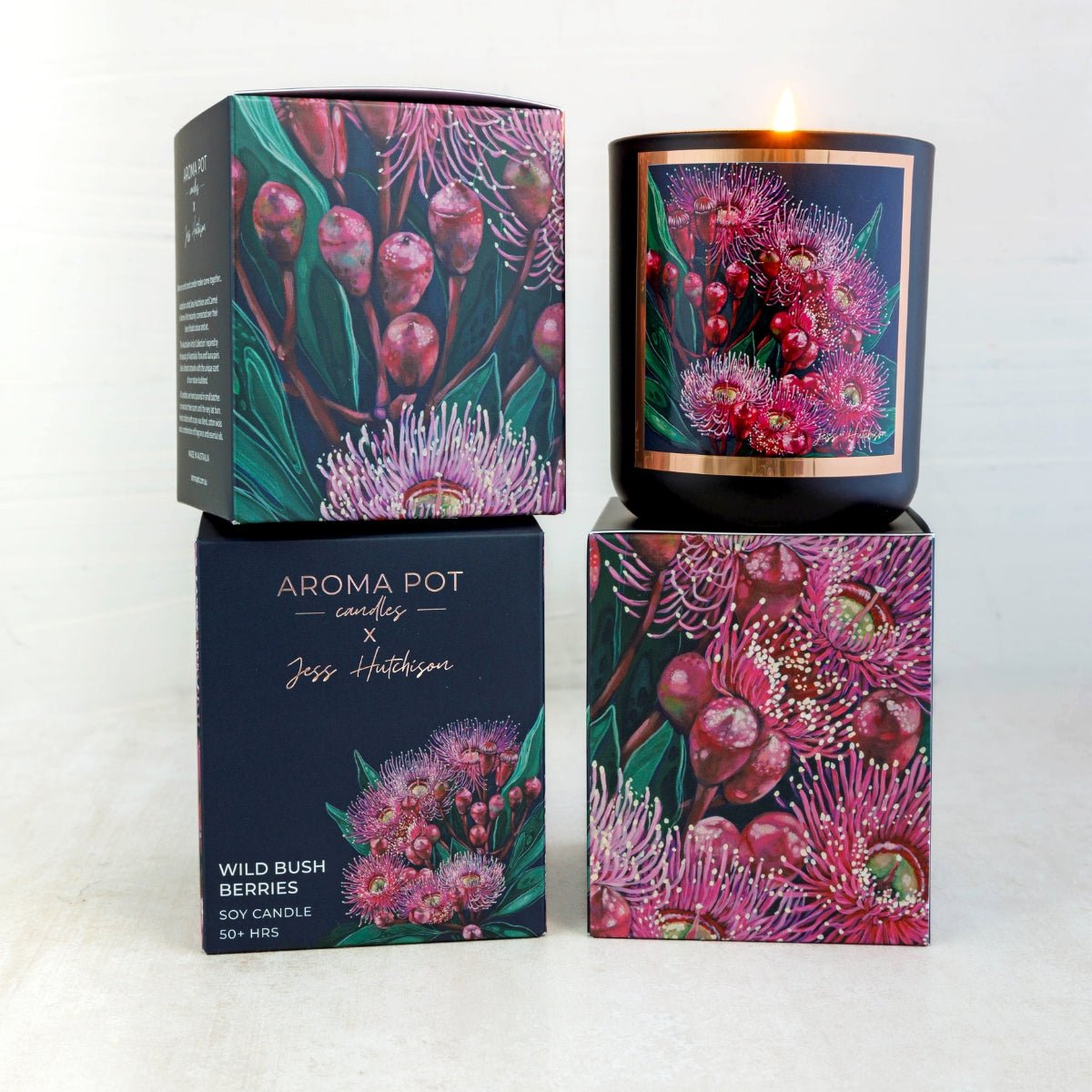 50+Hrs Soy Candle & 200ml Reed Diffuser - Wild Bush Berries - Oldboy&