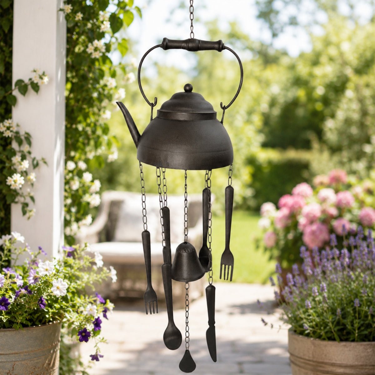 60cm Cast Iron Kettle Wind Chime - Oldboy&