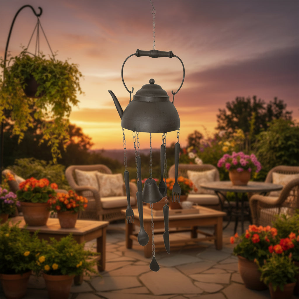 60cm Cast Iron Kettle Wind Chime - Oldboy&