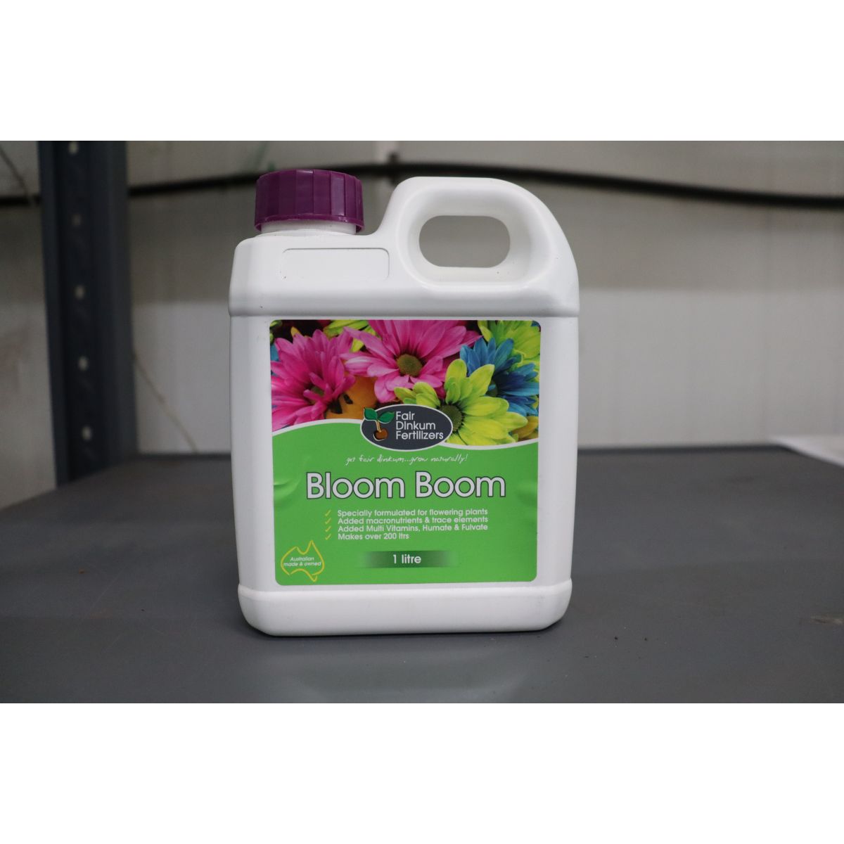 Bloom Boom 1L Liquid Fertiliser GDF040 - Flowering Plant Food with Seaweed Extract, Potassium Humate & Trace Elements