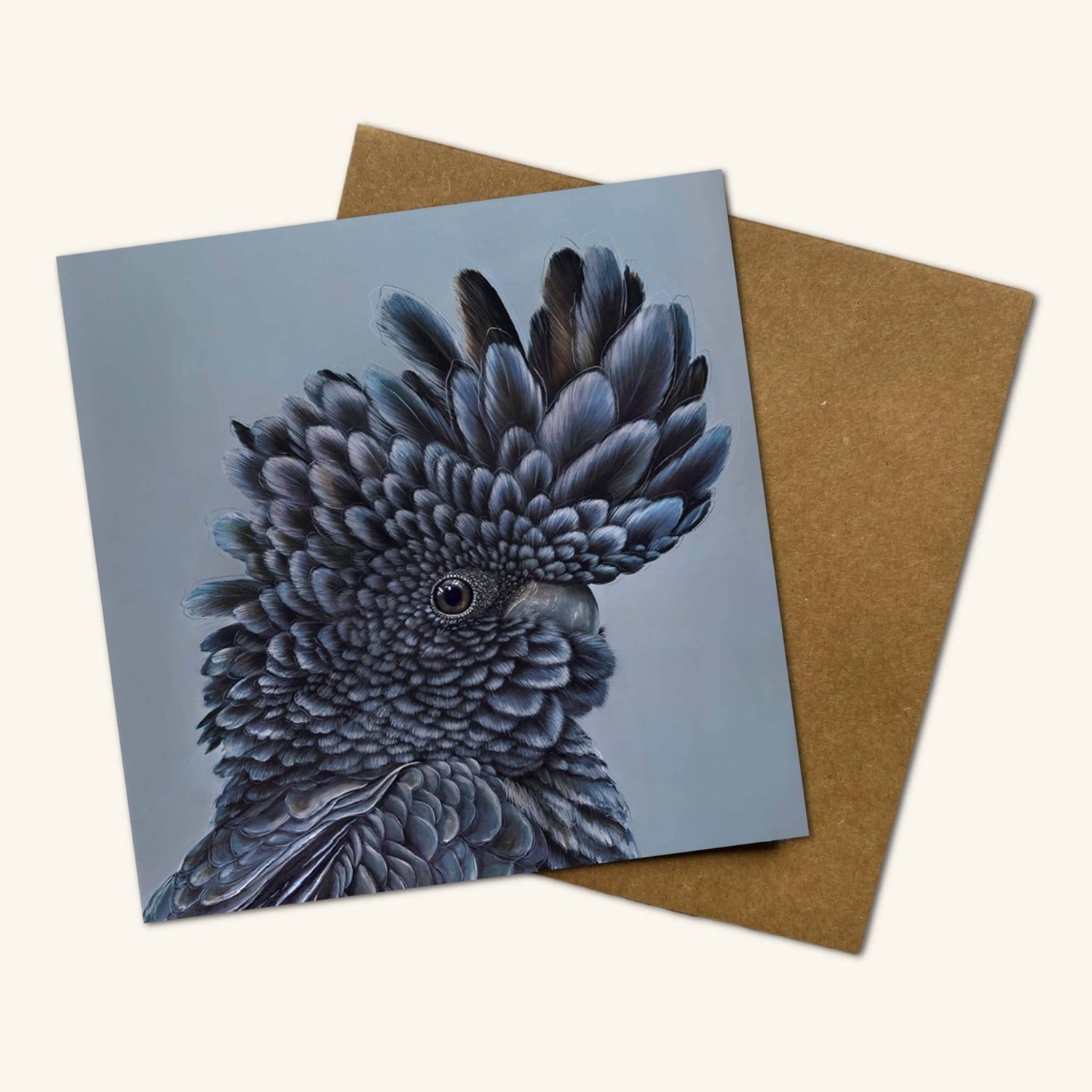 Chester the Red Tailed Black Cockatoo Greeting Card - Oldboy&