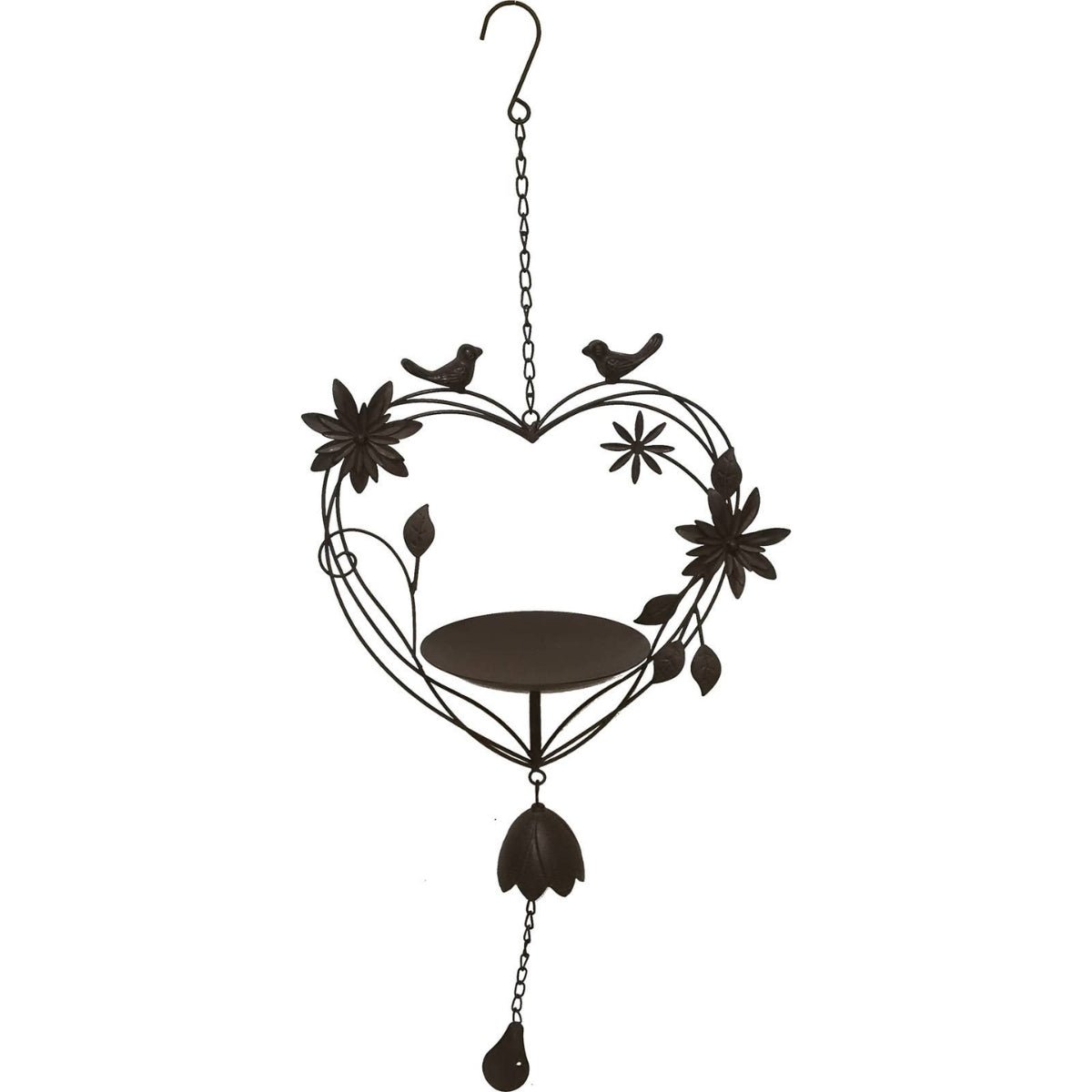Heart Bird Bath Cast Iron Chime | 82 x 35cm - Oldboy&