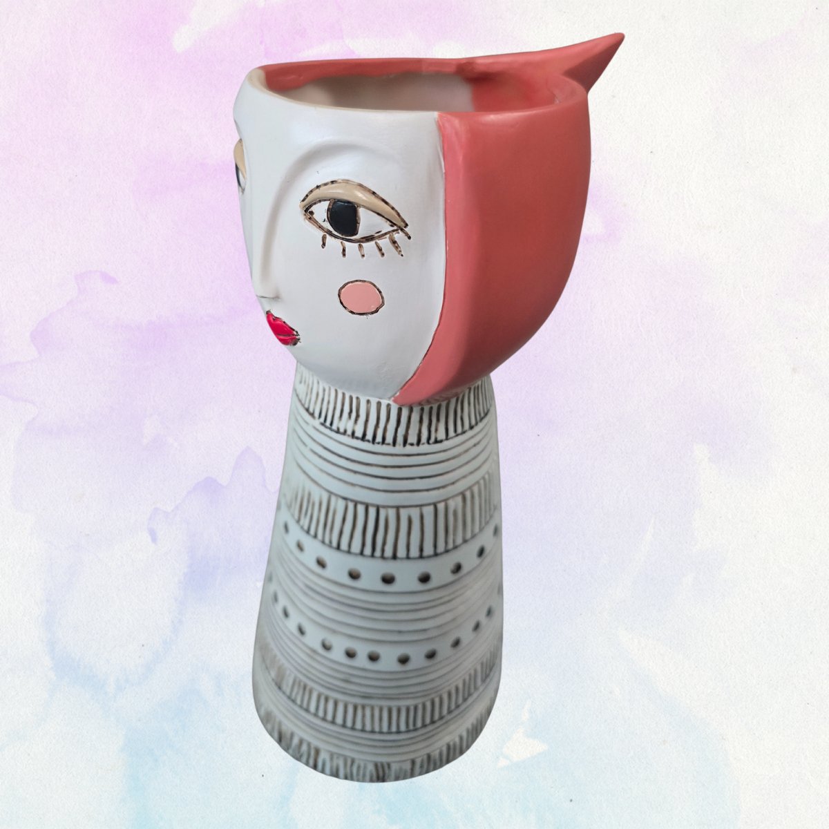 Lady Blush Vase & Watering Can - Hand - Painted, Multifunctional Decor - Oldboy&