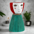 Lady Red Planter - Vase - Handcrafted Polyresin Decor with Drainage - Oldboy&