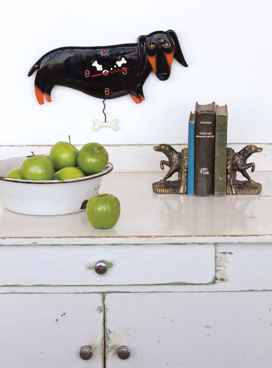 "Otis Dachshund" Clock | Hand - Painted Nature - Inspired Wall Clock - Oldboy&