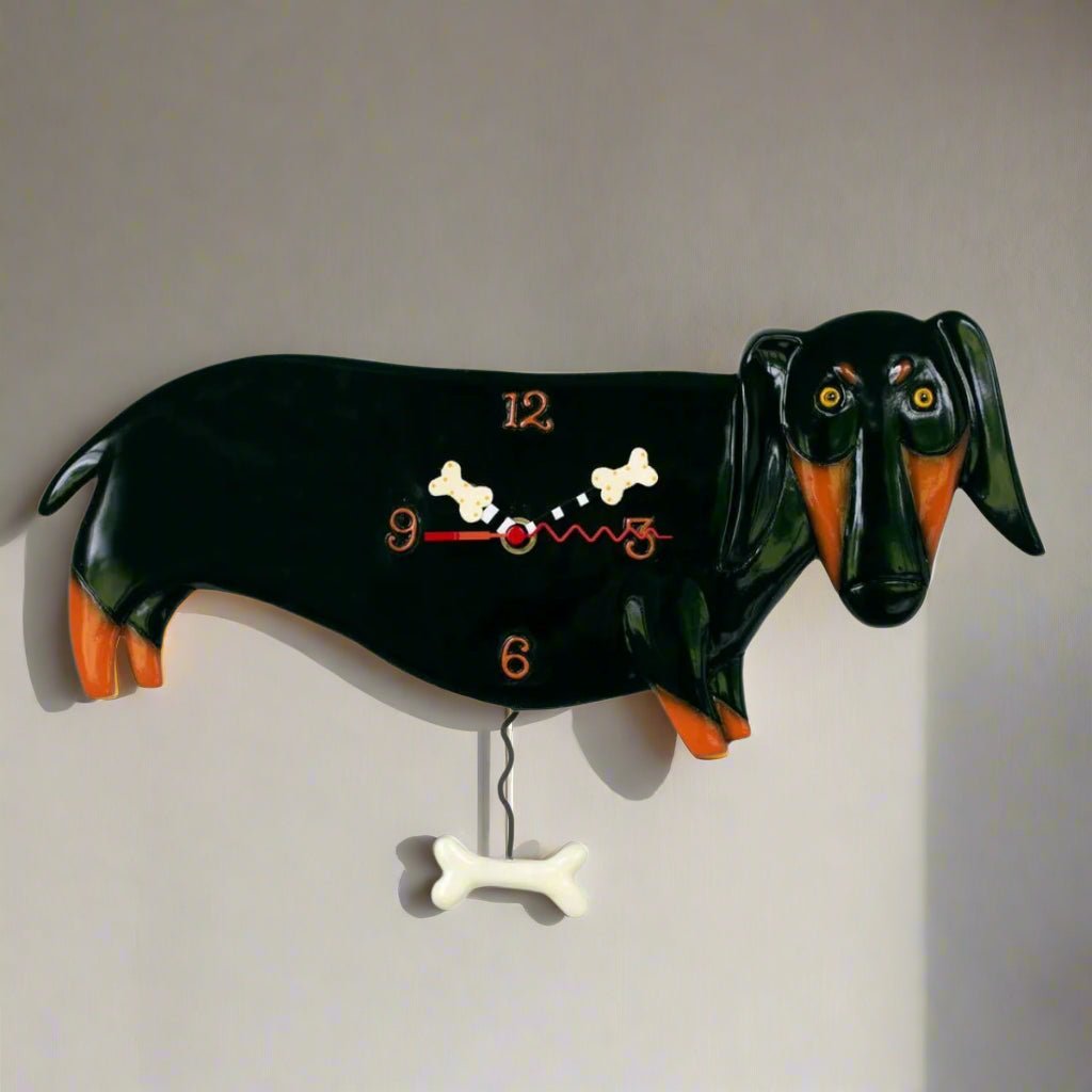 "Otis Dachshund" Clock | Hand - Painted Nature - Inspired Wall Clock - Oldboy&