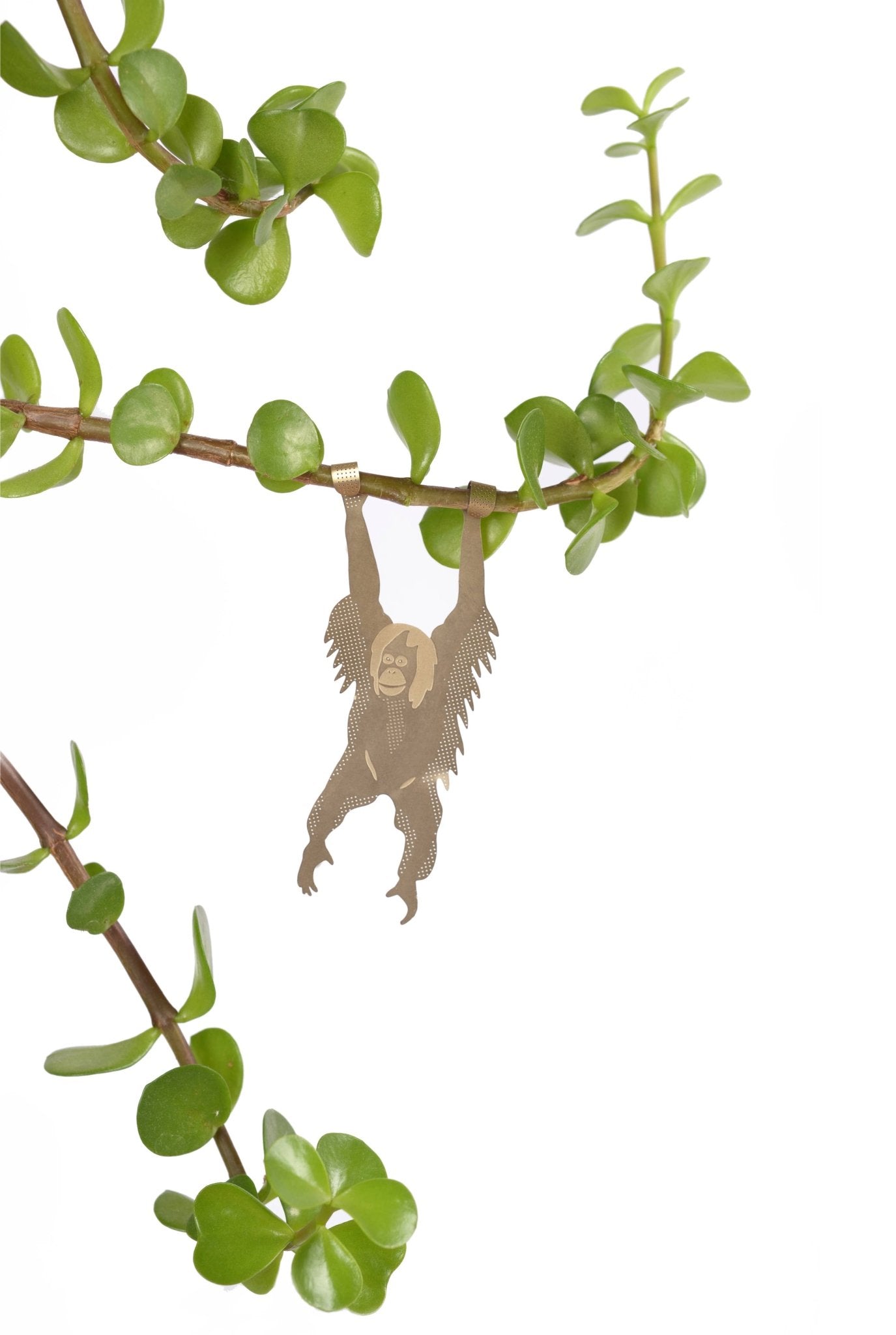 Plant Animal – Orangutan Brass Plant Hugger Pal - Oldboy&