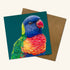 Rupert the Rainbow Lorikeet Greeting Card - Oldboy&