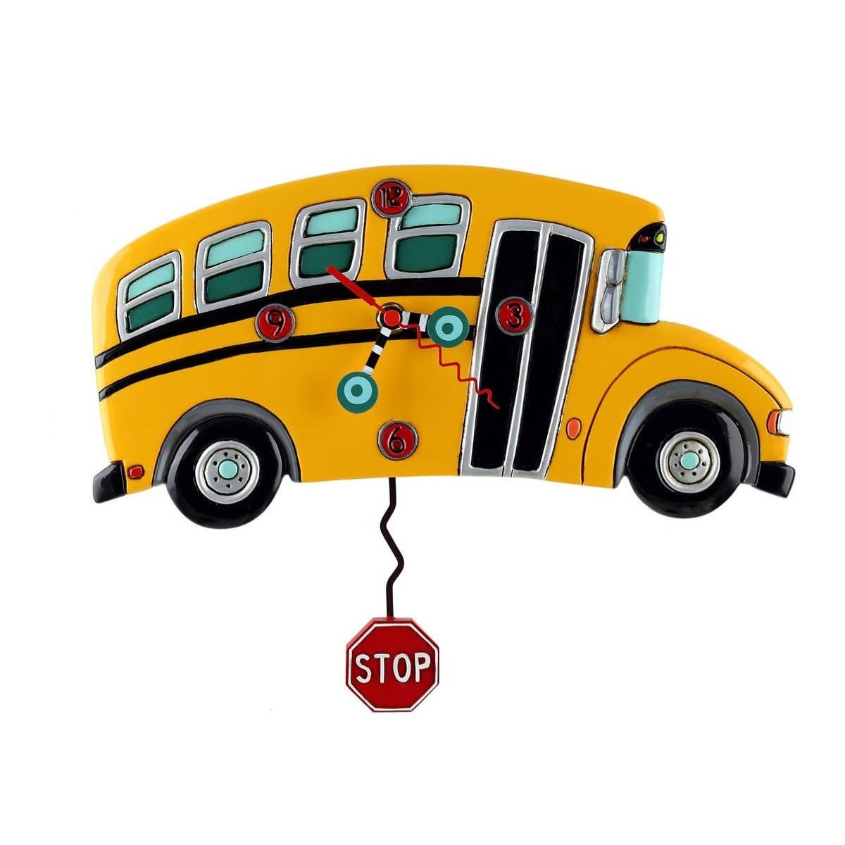 "School Bus" Clock | Hand - Painted Vintage - Inspired Wall Clock - Oldboy&