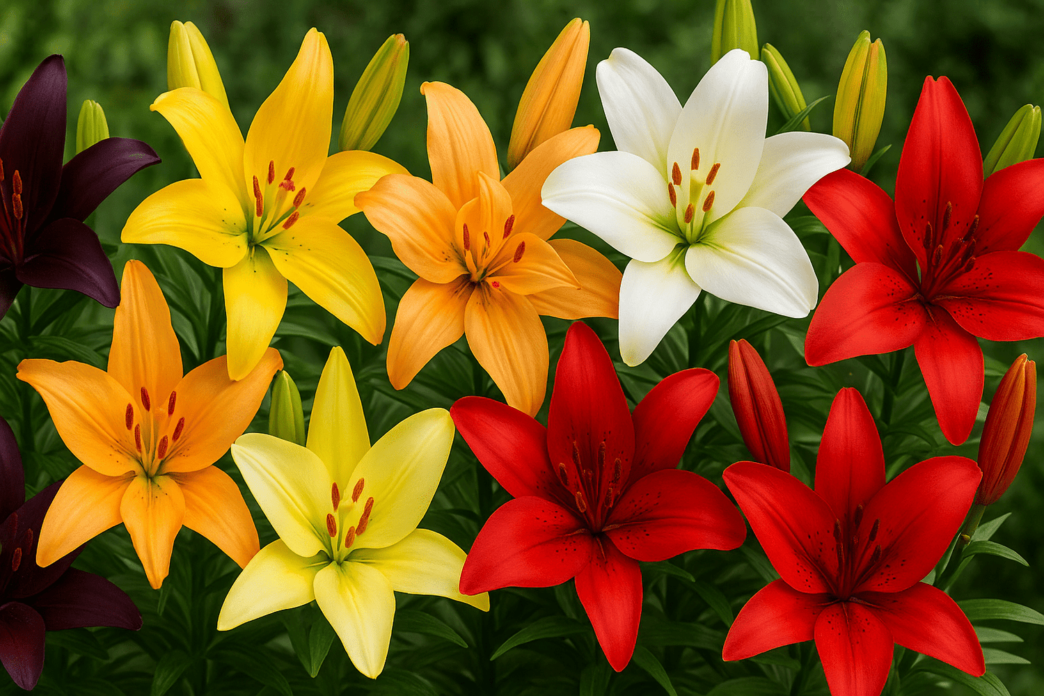 Garden Asiatic Lilium Bulb Collection – Bright, Early-Flowering Lilies - Oldboy&