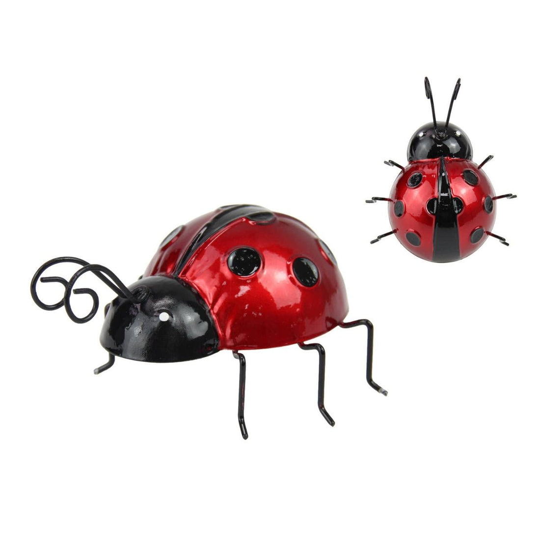 12cm Red Metal Lady Bug Garden Ornament - Oldboy&