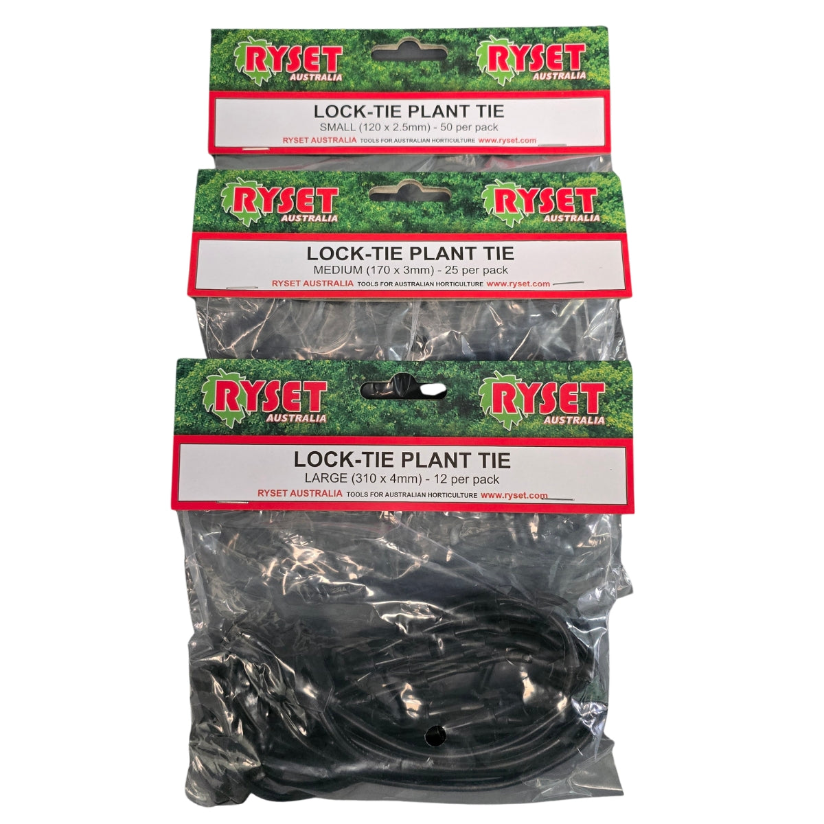 Ryset Soft Rubber Lock-Ties – Reusable Garden Plant Ties
