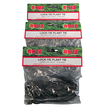 Ryset Soft Rubber Lock-Ties – Reusable Garden Plant Ties