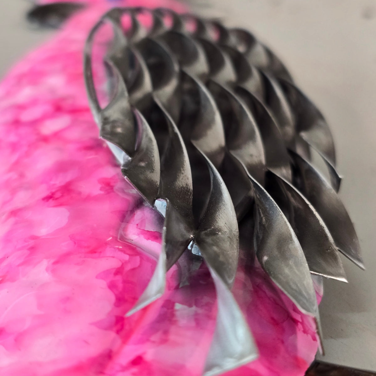 Galah Metal Wall Art 42cm | Pink Australian Bird with 3D Wing Detail
