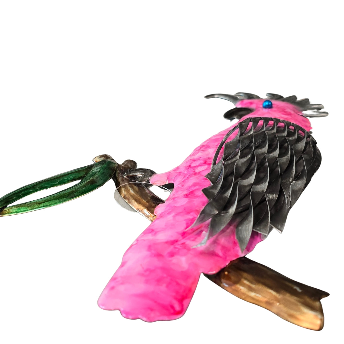 Galah Metal Wall Art 42cm | Pink Australian Bird with 3D Wing Detail