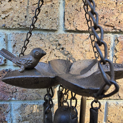 48cm Cast Iron Bird Feeder Chime With Bell