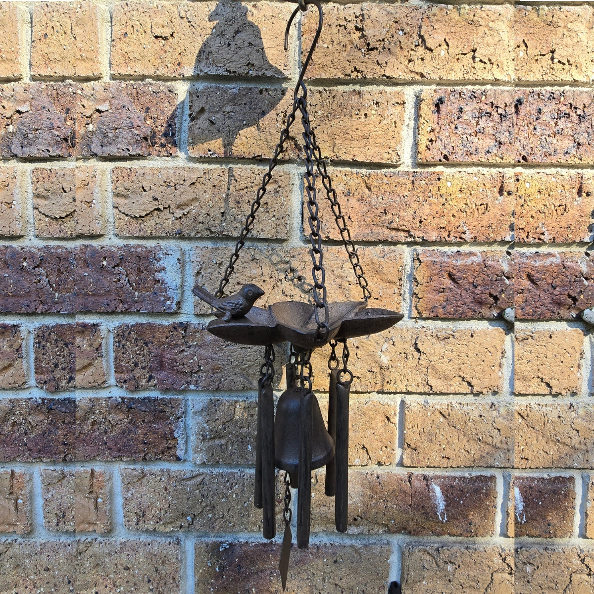48cm Cast Iron Bird Feeder Chime With Bell