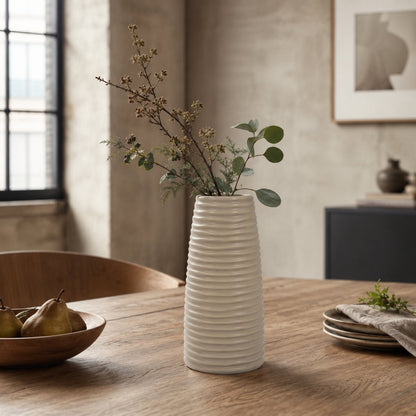 20cm Rippled Vase Camel Colour - Oldboy&