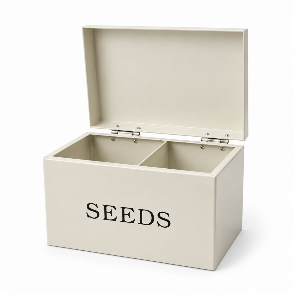 Seed Tin – 2 Compartment Metal Storage Box