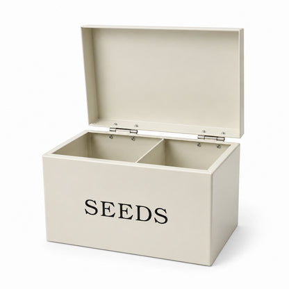 Seed Tin – 2 Compartment Metal Storage Box