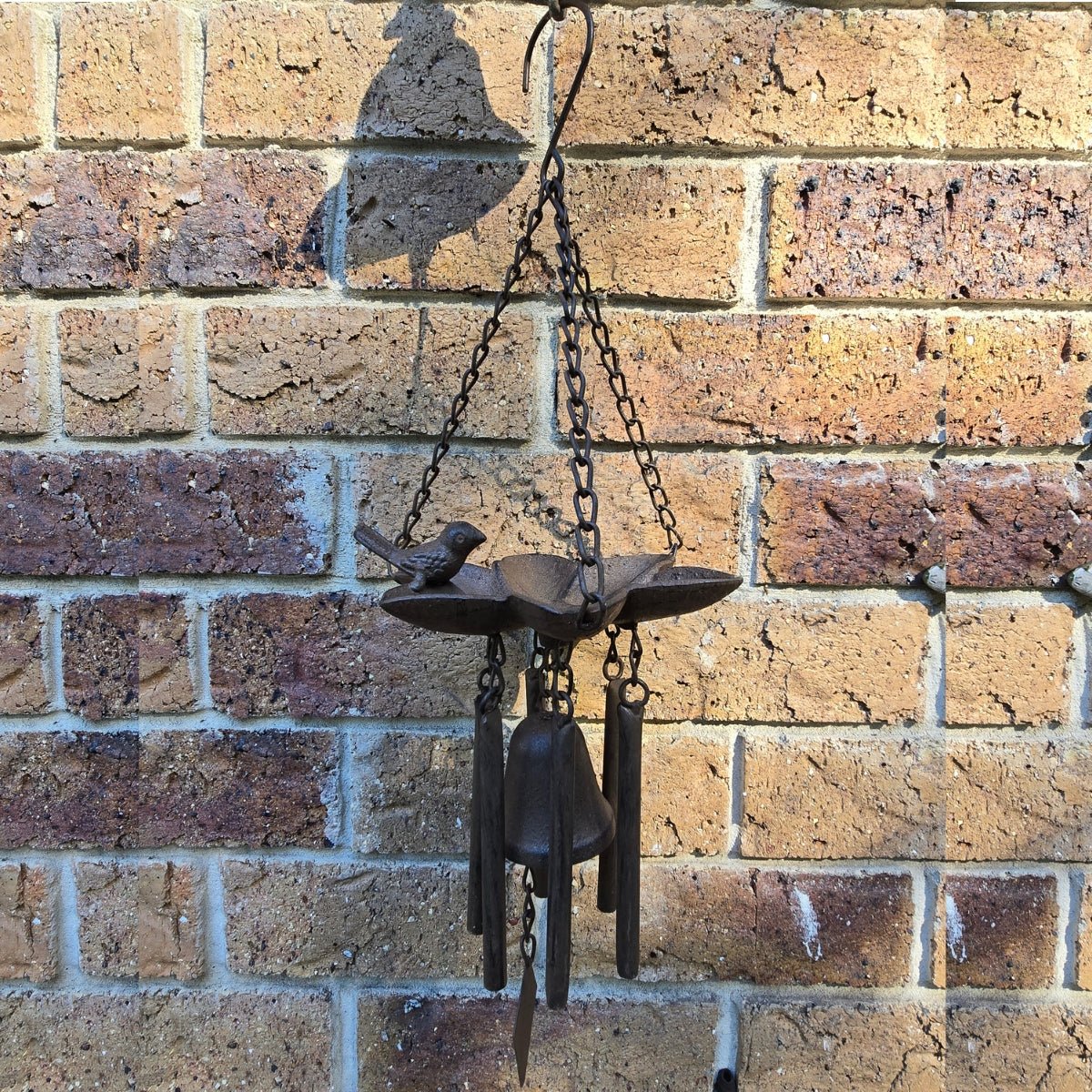 48cm Cast Iron Bird Feeder Chime With Bell - Oldboy&