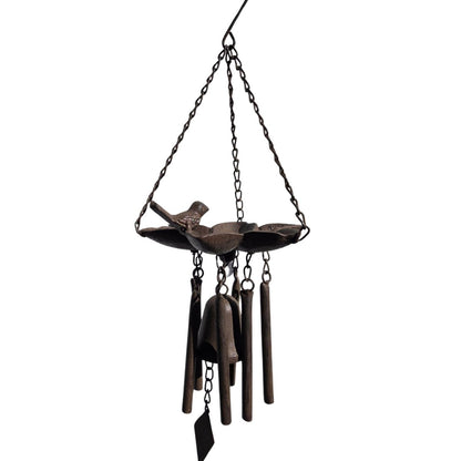 48cm Cast Iron Bird Feeder Chime With Bell - Oldboy&