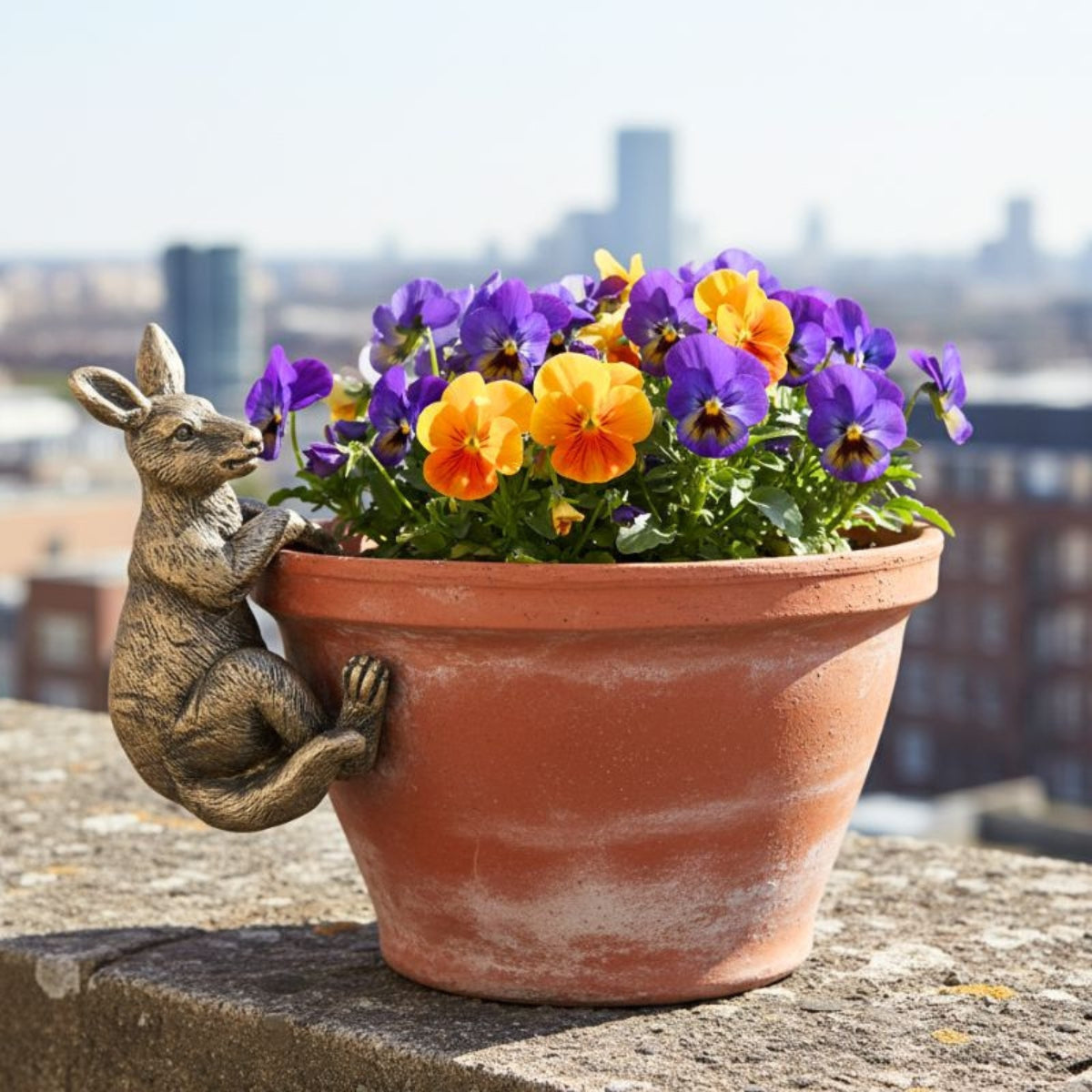Polyresin Kangaroo Pot Hanger 10cm | Australian Animal Planter Decoration