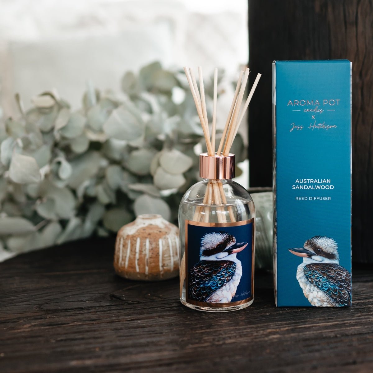 50+Hrs Soy Candle &amp; 200ml Reed Diffuser - Australian Sandalwood - Oldboy&