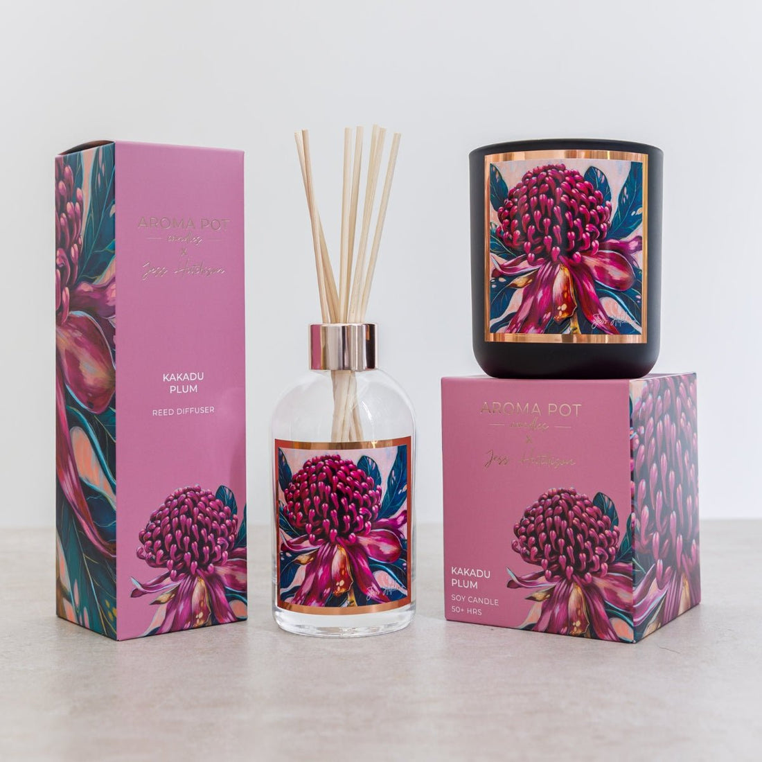 50+Hrs Soy Candle & 200ml Reed Diffuser - Kakadu Plum - Oldboy&