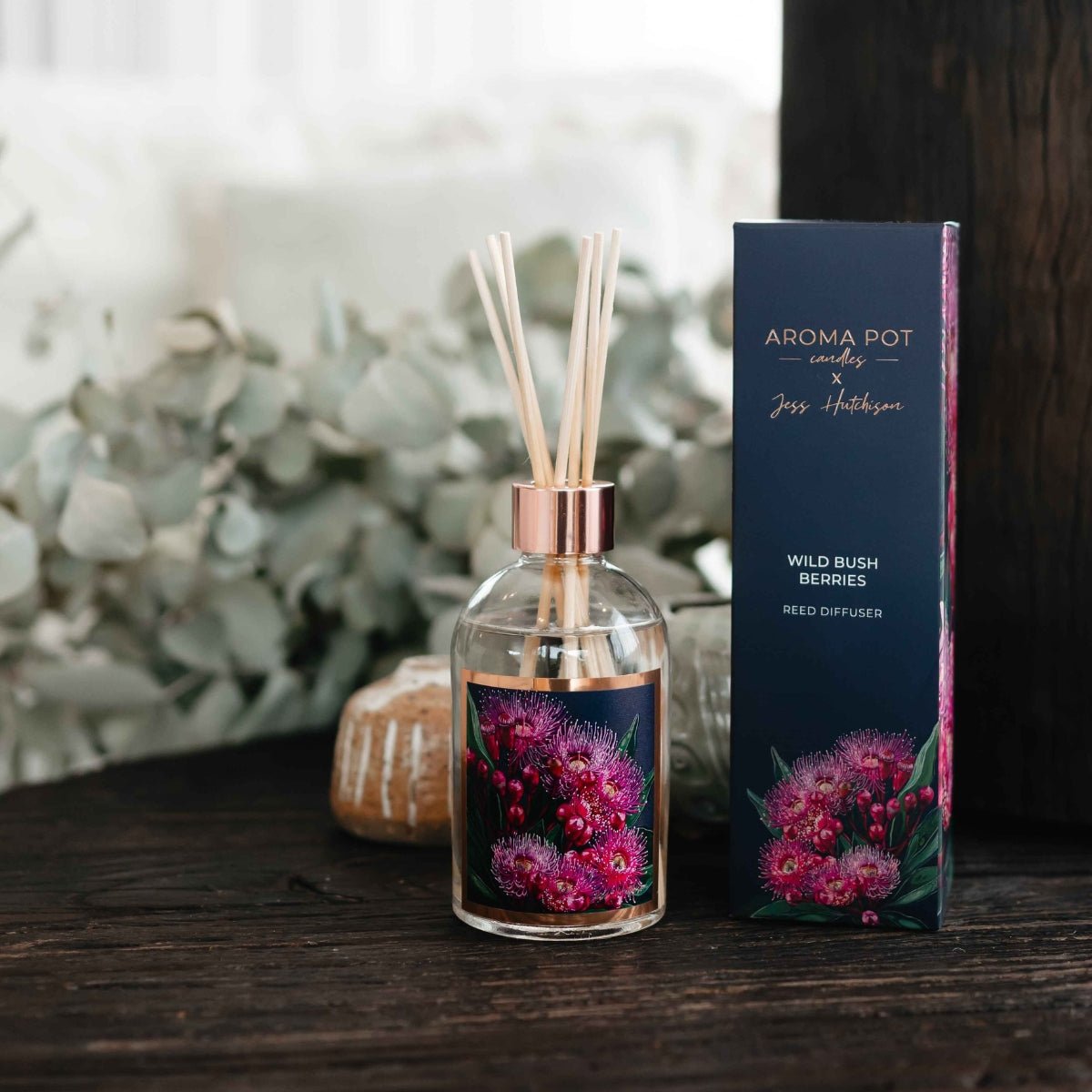 50+Hrs Soy Candle &amp; 200ml Reed Diffuser - Wild Bush Berries - Oldboy&