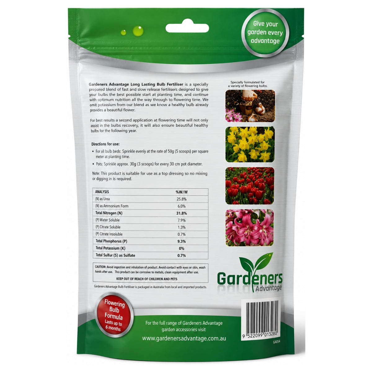 Gardeners Advantage Bulb Food 1kg | Fast &amp; Slow Release Bulb Fertiliser
