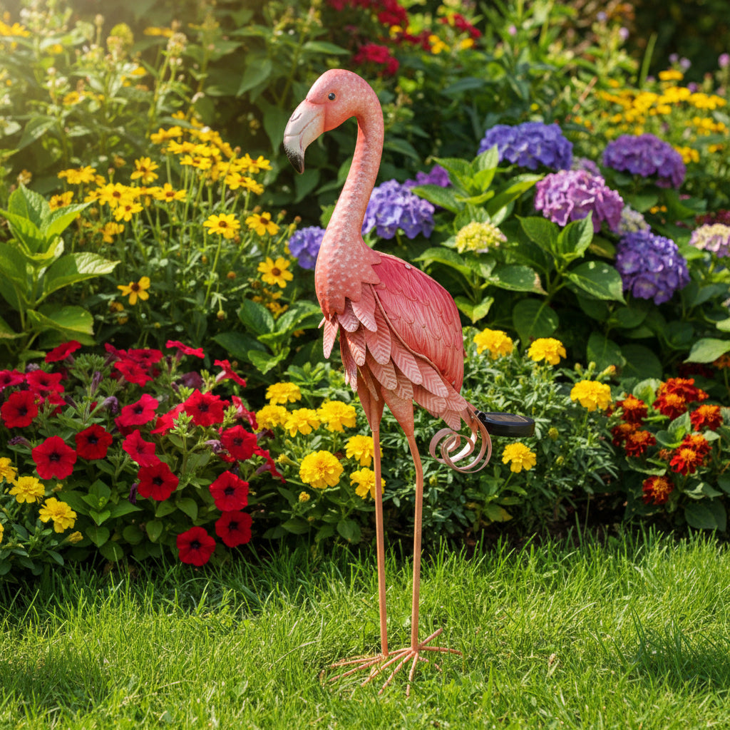 73cm Pink Flamingo with Solar Garden Light - Oldboy&