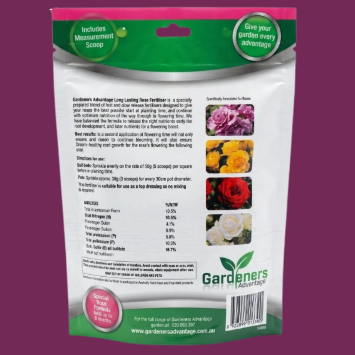 Gardeners Advantage Long Lasting Rose Fertiliser 1kg