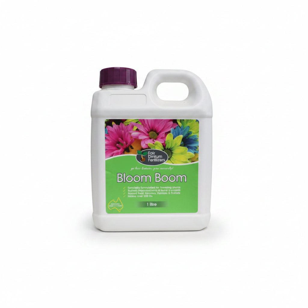 Bloom Boom 1L Liquid Fertiliser GDF040 - Flowering Plant Food with Seaweed Extract, Potassium Humate &amp; Trace Elements