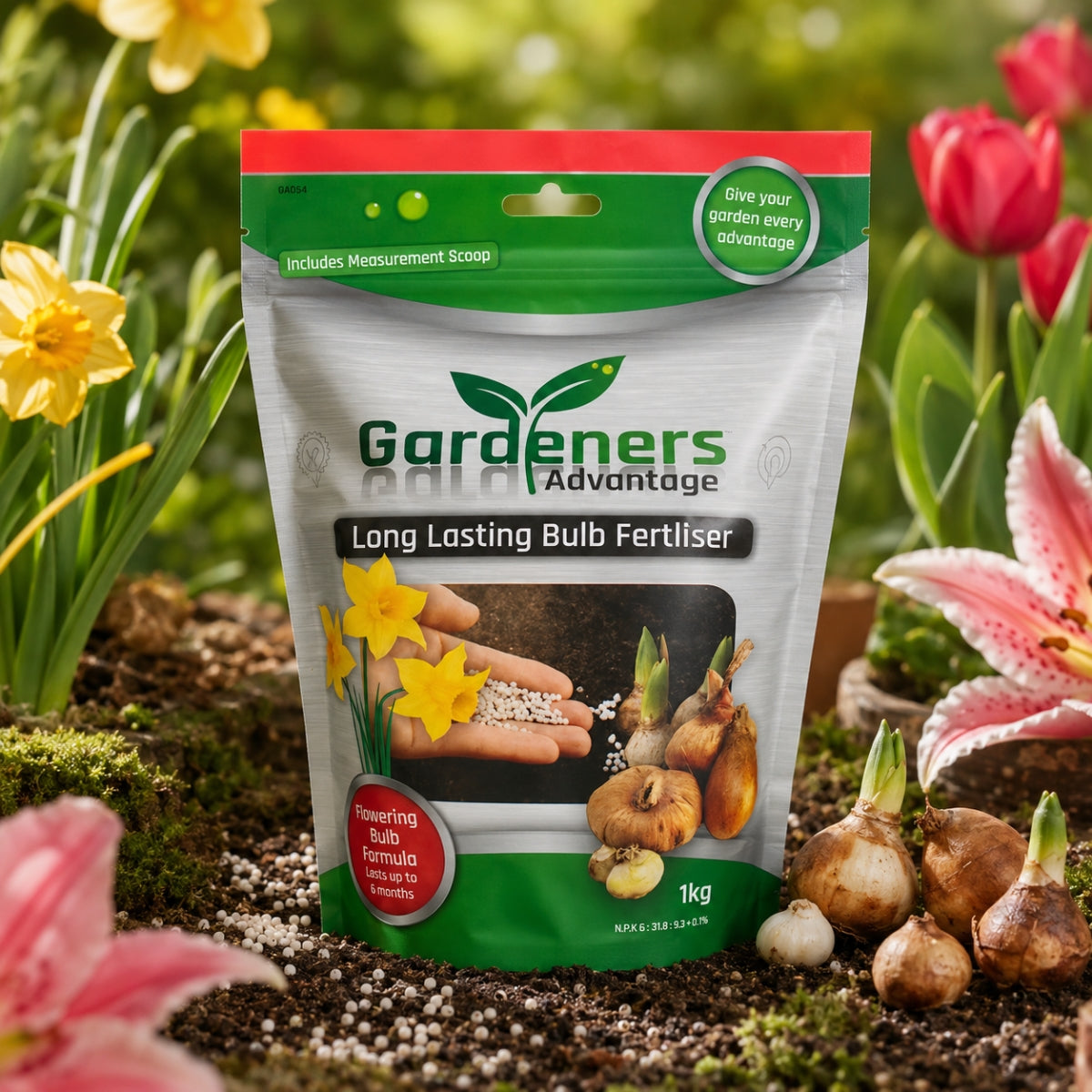 Gardeners Advantage Bulb Food 1kg | Fast &amp; Slow Release Bulb Fertiliser