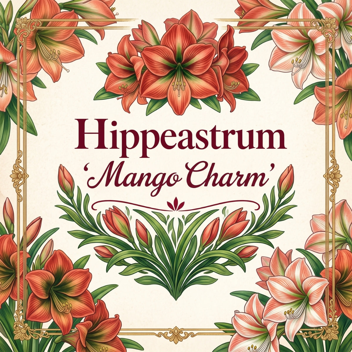 Hippeastrum ‘Mango Charm’ Bulb | Warm Peach and Orange Amaryllis