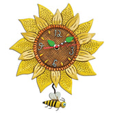 Bee Sunny Clock | Hand - Painted Bee - Themed Wall Clock - Oldboy&