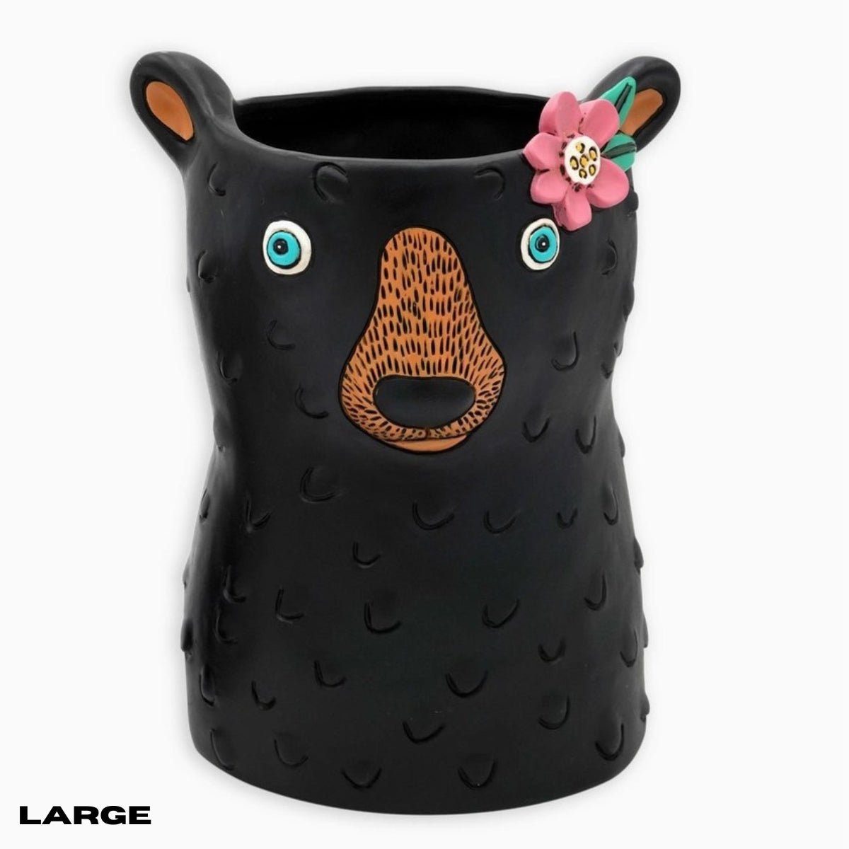 Black Bear Plant Pot – Cute Animal Planter for Indoor &amp; Outdoor Decor - Oldboy&