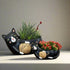 Black Cat with Yarn Planter - Polyresin Retro Pot - Oldboy&