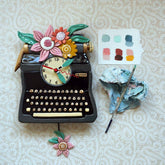 "Black Vintage Writer" Clock | Unique Hand - Painted Clock With Pendulum - Oldboy&