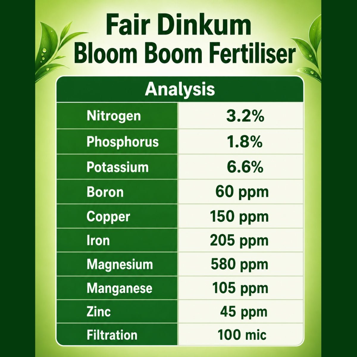 Bloom Boom 1L Liquid Fertiliser GDF040 - Flowering Plant Food with Seaweed Extract, Potassium Humate &amp; Trace Elements - Oldboy&