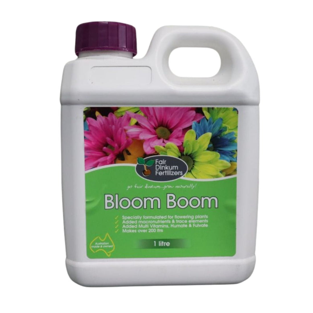 Bloom Boom 1L Liquid Fertiliser GDF040 - Flowering Plant Food with Seaweed Extract, Potassium Humate &amp; Trace Elements - Oldboy&
