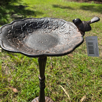 Bronze Robin Cast Iron Birdbath 50cm | SW0046 - Oldboy&