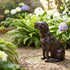 Cast Iron Sitting Dog Ornament 15.8cm | Labrador-Style Rustic Décor - Oldboy&
